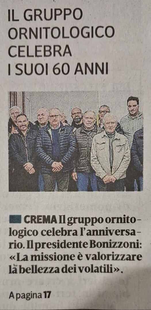 60 anni della Associazione Ornitologica Cremasca