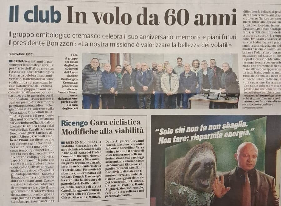 60 anni della Associazione Ornitologica Cremasca — immagine 1